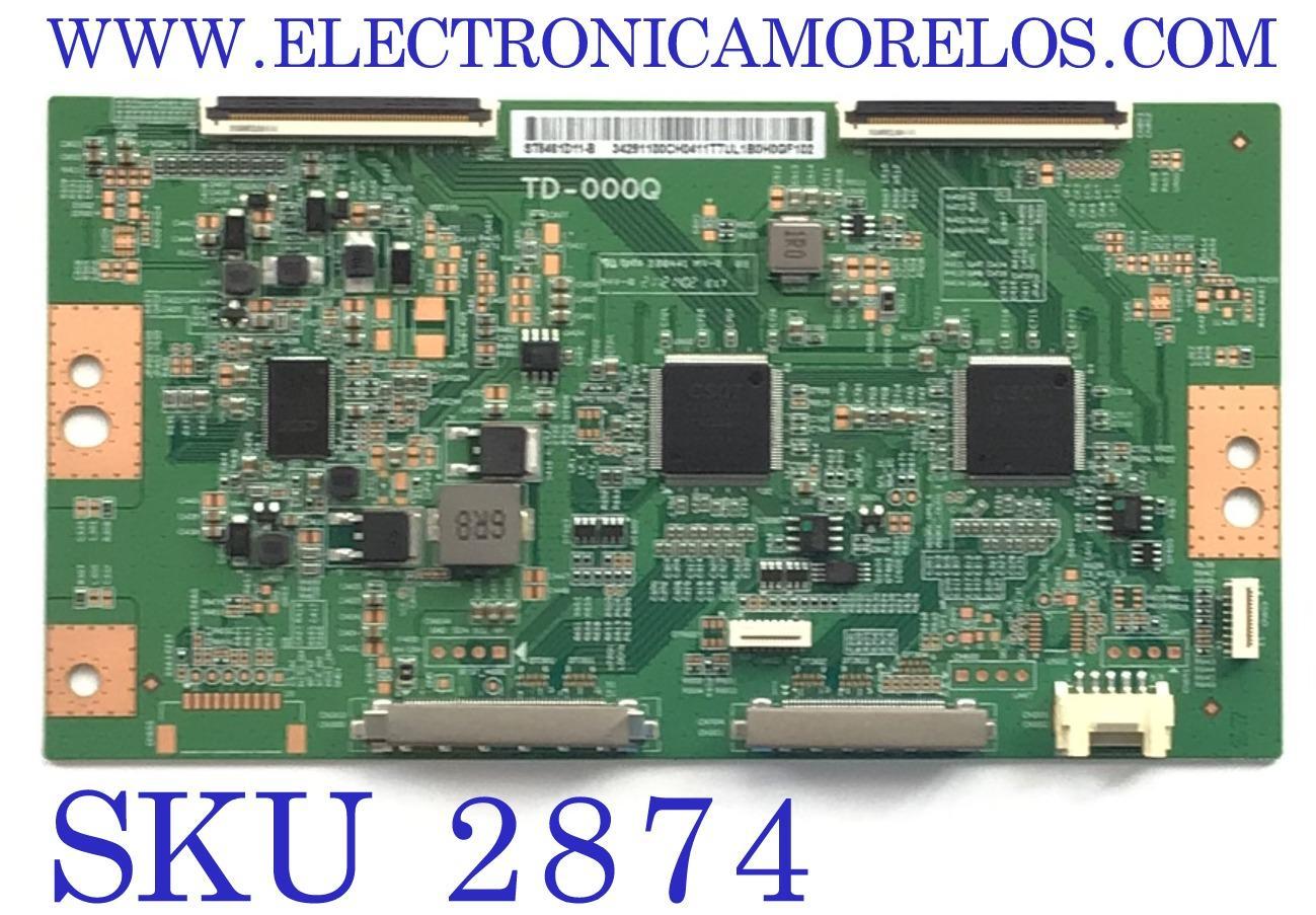 T-CON ORIGINAL PARA TV SONY / NUMERO DE PARTE 34.29110.0CH / 34291100CH / ST5461D11-B / 34291100CH0311 / TD-000Q / PANEL YDCM055DCS11 / DISPLAY ST6451D11-B VER.2.2 / MODELOS XR-55X85K / XR55X85K / XR-55X90K / XR55X90K / KD-55X85K / KD55X85K / XR-55X90CK